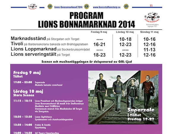 Program Lions Bonnamarknad 2014