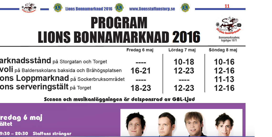 Program Bonnamarknaden 2016